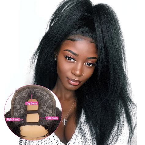 Kinky Straight Inch U Part Human Hair Wig No Leave Out Afro Brazilian