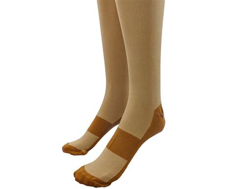 Copper Infused Zipper Compression Socks Closed Toe Circulation Pressure