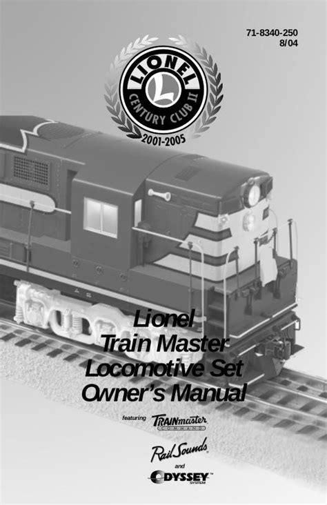 PDF Lionel Train Master Locomotive Set Owners Manualdl Owneriq Net 6