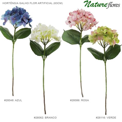 Hort Nsia Galho Flor Artificial Cm Nature Flores