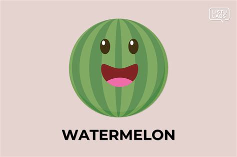 Emoji Fruit - Watermelon #05 Graphic by listulabs · Creative Fabrica