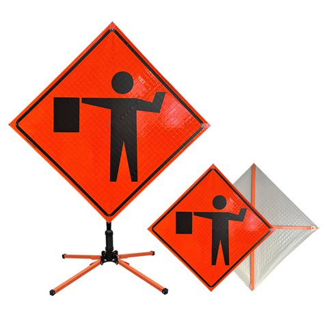 Flagger Ahead Sign - Security Services