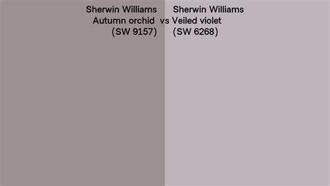 Sherwin Williams Autumn Orchid Vs Veiled Violet Side By Side Comparison