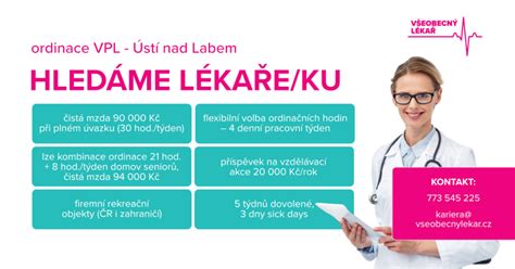 Všeobecný lékař hledá lékaře ku do ordinace VPL Ústí nad Labem