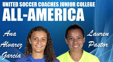 Eastern Florida State Women S Soccer Lauren Pastor Ana Alvarez Garcia Named To United Soccer