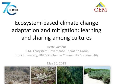 PDF Ecosystem Based Climate Change Adaptation And Mitigation