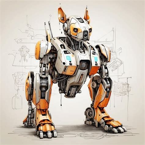 Premium Photo | Impressive robot dog illustration blends technology and ...