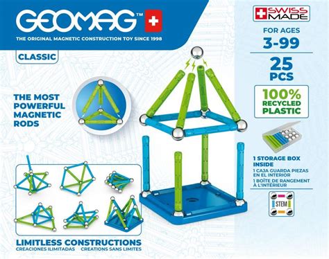 Jeu De Construction Geomag Classic Green Line Junior Pi Ces Jeu De