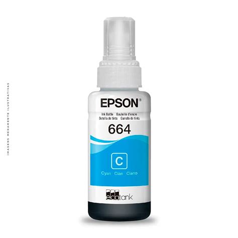 Refil De Tinta Epson Para Ecotank Ciano T664220AL