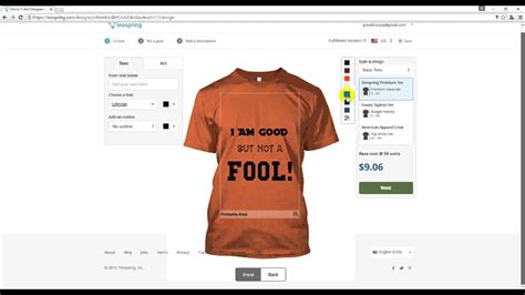 How To Earn Money By Designing T Shirt On Teespring And Sell Youtube