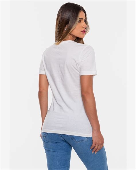 Riachuelo Camiseta Ecko Feminina Especial Anos Off White