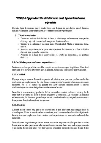 TEMA 4 La Produccion Del Discurso Oral Pdf