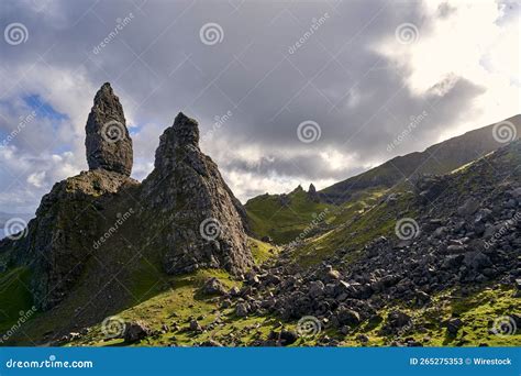 Old Man Of Storr At Sunset In Scotland Stock Image Image Of Scotland