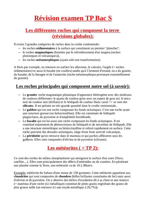 Révision Svt Tp Par User Fichier Pdf