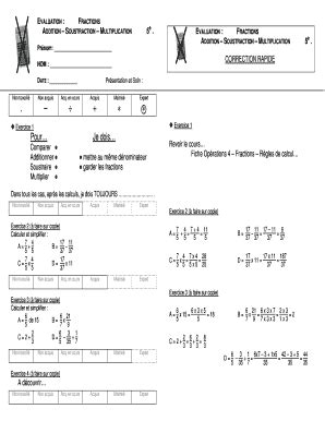 Remplissable En Ligne Jmlesmathsfaciles Free A Finir Fractions