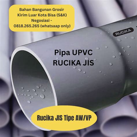 Jual Rucika JIS Aw 6 Inchi Pipa Abu Abu Rucika JIS 4 Meter Kota