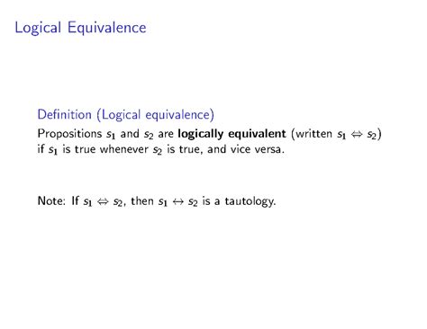 Slides 1 Notes Answers Logical Equivalence Definition Logical Equivalence Propositions S 1