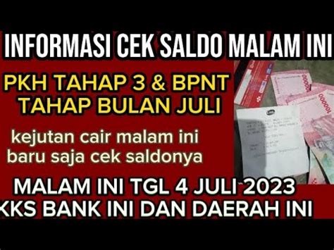 Pkh Hari Ini Cek Saldo Malam Ini Pkh Bpnt Tahap Bulan Juli Kejutan