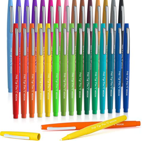 Amazon Lelix 30 Colors Felt Tip Pens Medium Point Assorted