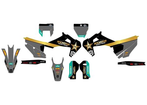 Kit déco Husqvarna TC FC FS 2019 2022 Rockstar Kitdeco moto fr