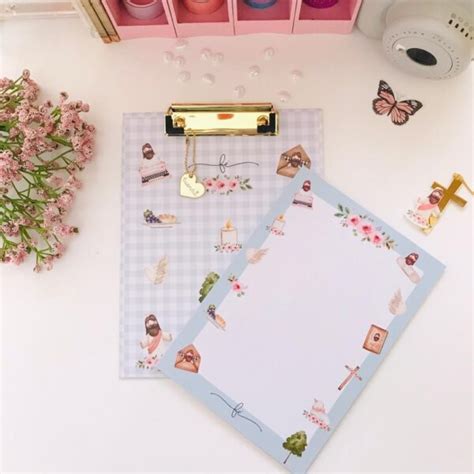 Prancheta Estampada A5 30 Folhas Decoradas Meu Devocional Buendía