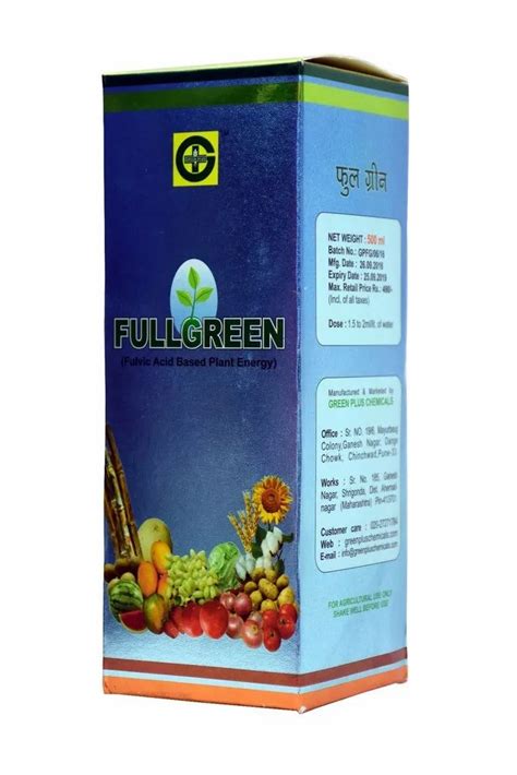 Liquid Fulvic Acid Based Plant Energy Fertilizer Plant Growth