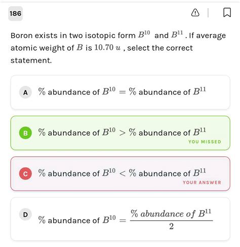 Boron Exists In Two Isotopic Form B And B If The Average Atomic