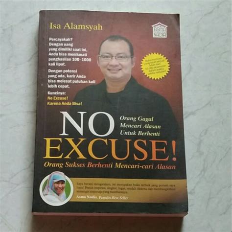 Jual Buku No Excuse Orang Sukses Berhenti Mencari Cari Alasan Isa