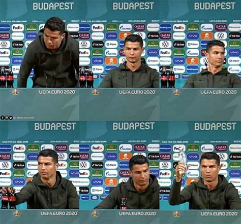 Cristiano Ronaldo Removes Coca Cola Bottles At The Portugal Press