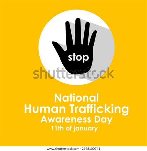 National Human Trafficking Awareness Day Vector Stock Vector Royalty