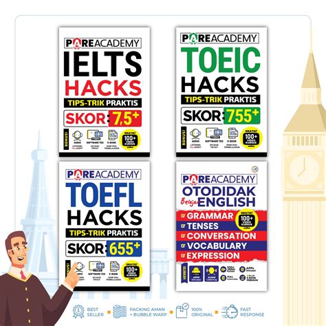 Jual BUKU IELTS GRAMMAR CONVERSATION TOEIC TOEFL MASTER