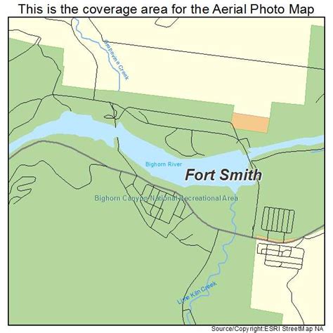 Aerial Photography Map Of Fort Smith Mt Montana