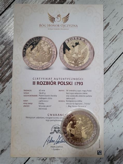 Medal Bóg Honor Ojczyzna II rozbiór Polski 1793 Warszawa Kup teraz