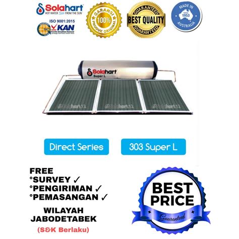 Jual Solahart Solar Water Heater 303 SL Mesin Pemanas Air Solahart