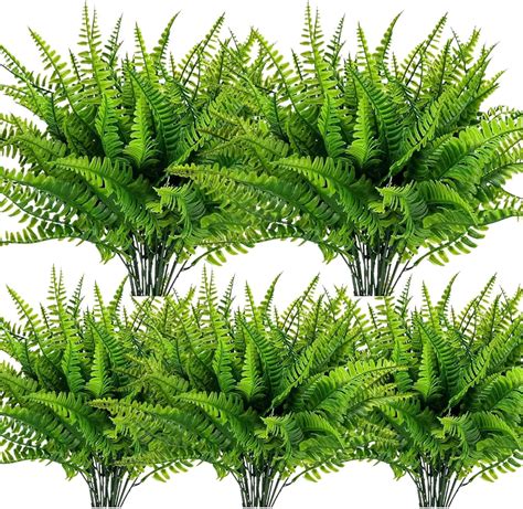 Bundles Artificial Boston Fern Plants Fake Boston Ferns Bushes