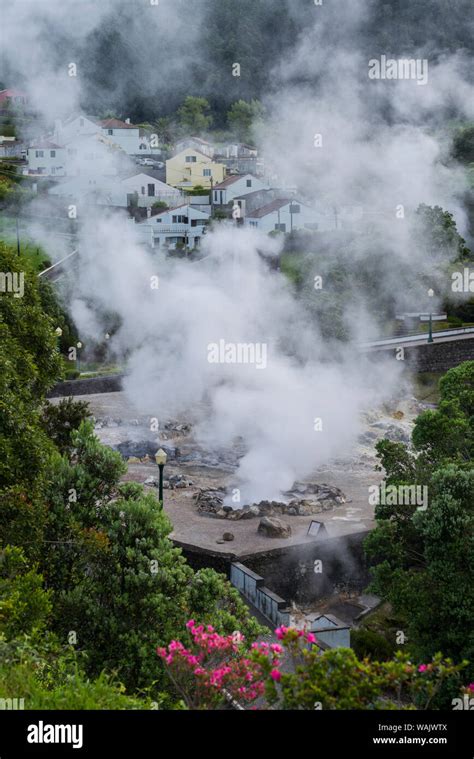 Portugal Azores Sao Miguel Island Furnas Hot Springs Area Stock Photo Alamy