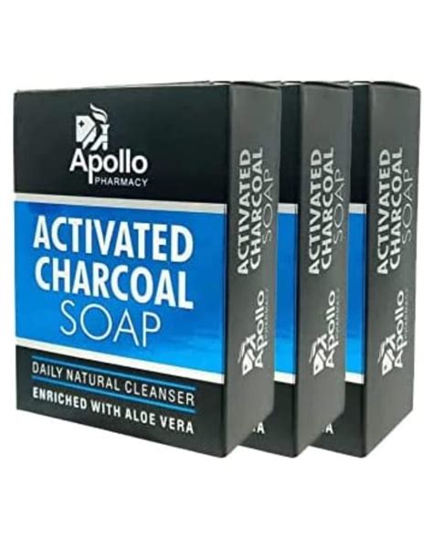 Buy Apollo Pharmacy Activated Charcoal Soap Gm Soaps X