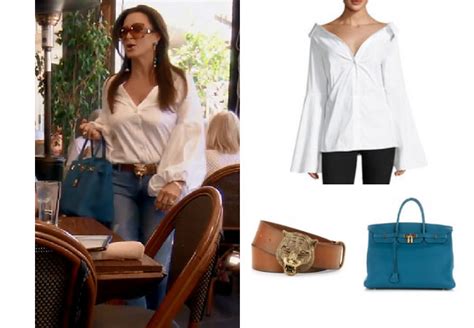 Real Housewives Of Beverly Hills Season 8 Episode 1 Kyle Richards` White Top Belt And Bag