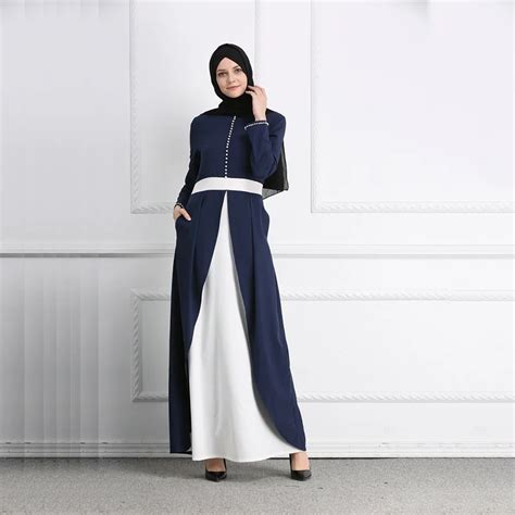 Musulman Abaya robes complètes perles Cardigan Kimono longues Robe