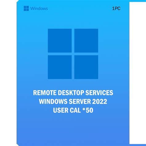 Windows Server 2022 Remote Desktop Services User 50 Cal Licencia Digital