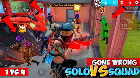 Solo Vs Squad Rank Vs Gone Wrong Random Ff Must Watch