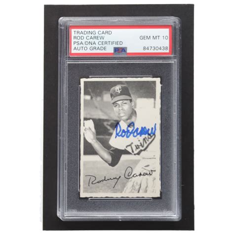 Rod Carew Signed Topps Deckle Edge Psa Pristine Auction