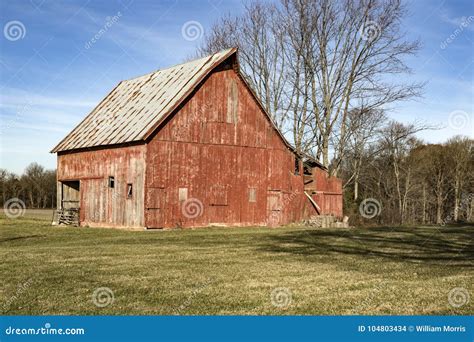 Weathered Red Barn Is A Rural Area Stock Photo Image Of Decay