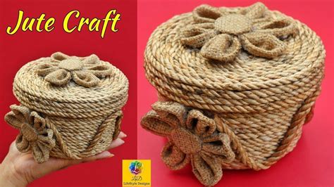 Diy How To Make A Jute Basket Recycling Jute Craft Ideas Jute Rope