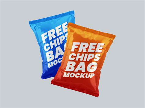 Free Potato Chips Snack Bag Mockup PSD Set - Good Mockups