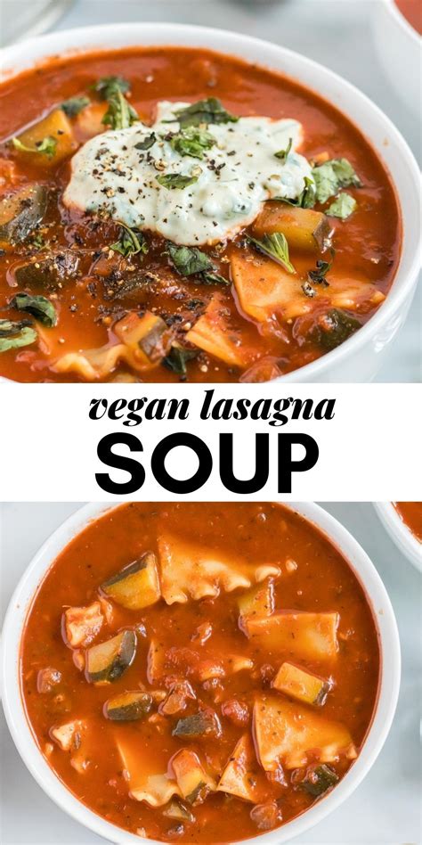 Easy One Pot Vegan Lasagna Soup Running On Real Food