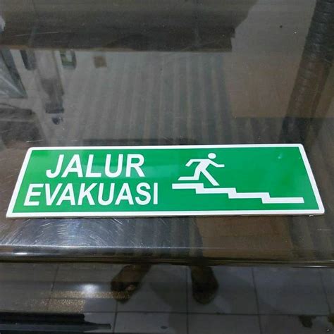 Jual Sign Rambu Akrilik Jalur Evakuasi Stiker Akrilik Sign Jalur