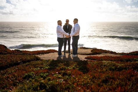 Danny And Julians Elopement On The Cliffs Of Big Sur Blue Sky Elopements