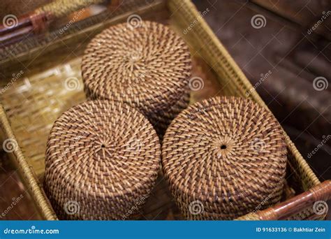 Rattan Or Bamboo Handicraft Hand Made From Natural Straw Traditional