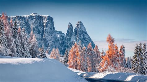 The Schlern Sciliar Mountain In Italy